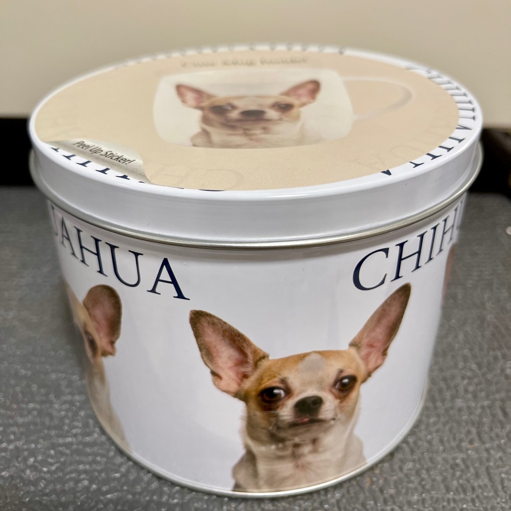 Chihuahua Dog Metal Tin and Ceramic Coffee & Tea Mug Gift Set NEW - Picture 4 of 7